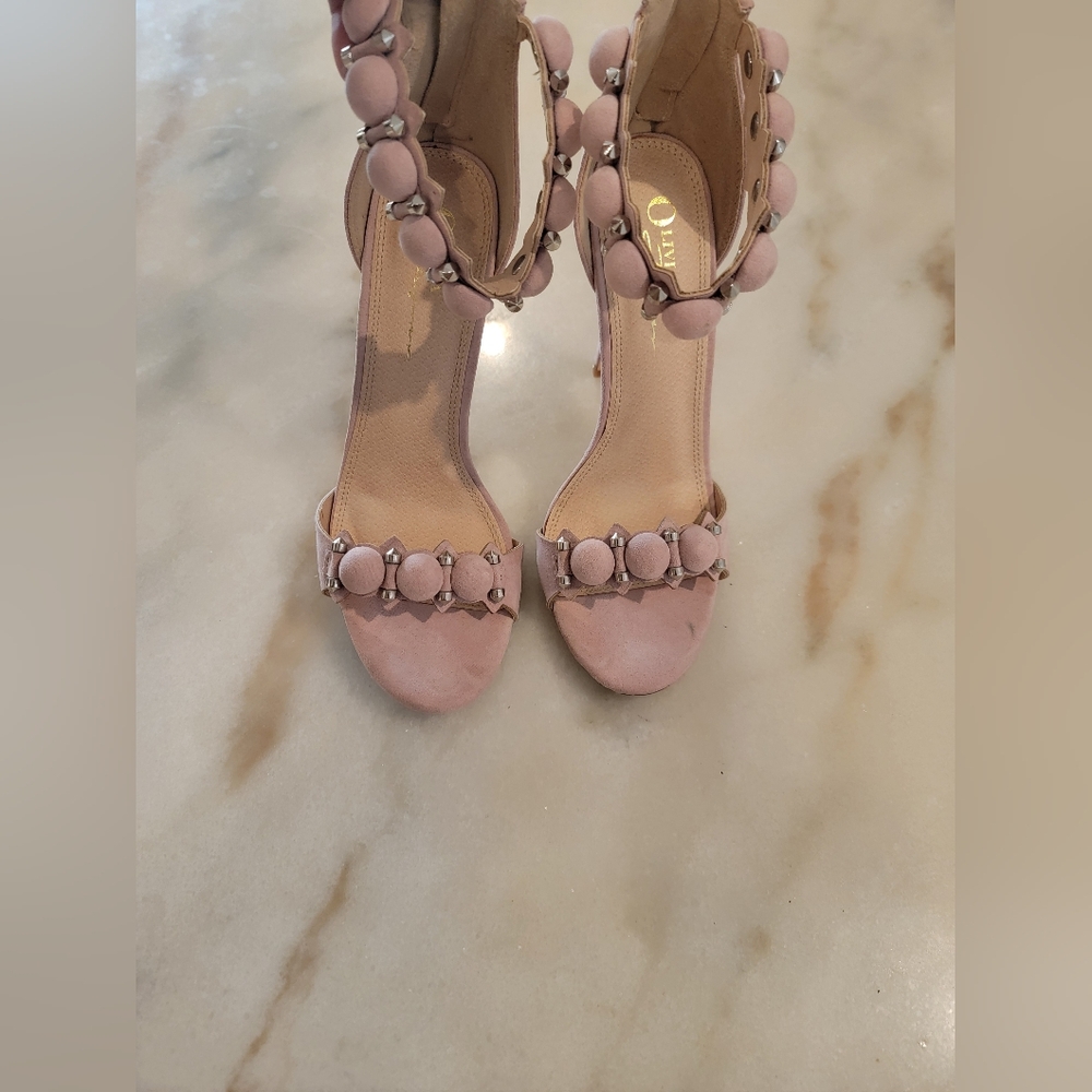 Elegant Pink Heeled Sandals